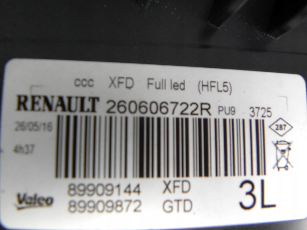 фото №15, Renault talisman капот, лампа full-led ліва сторона ,бампер