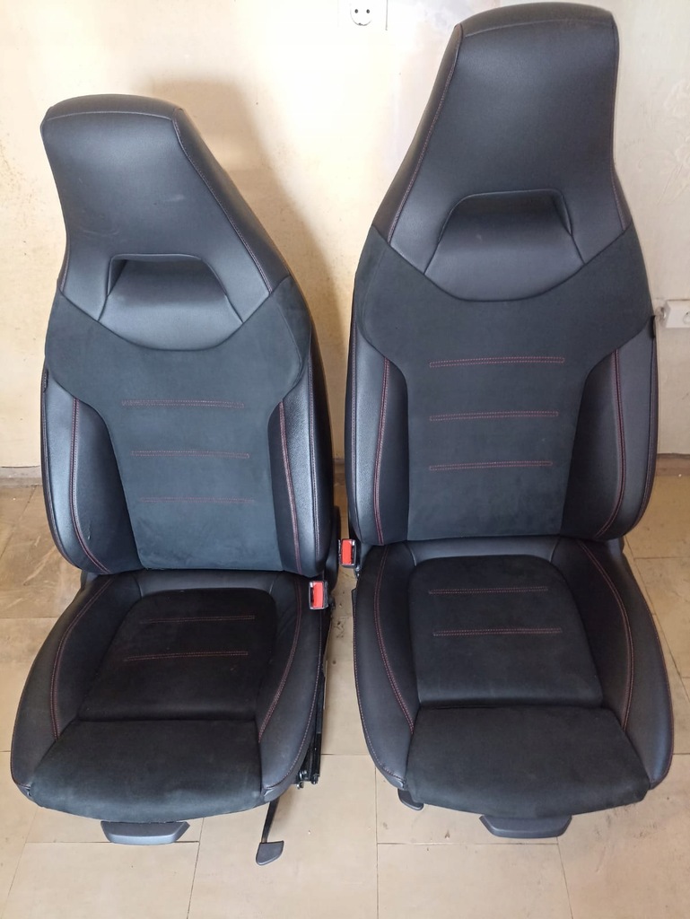 фото №10, Mercedes w177 a klasa amg сиденья заднее сиденье комплект кожа alcantara сиденье