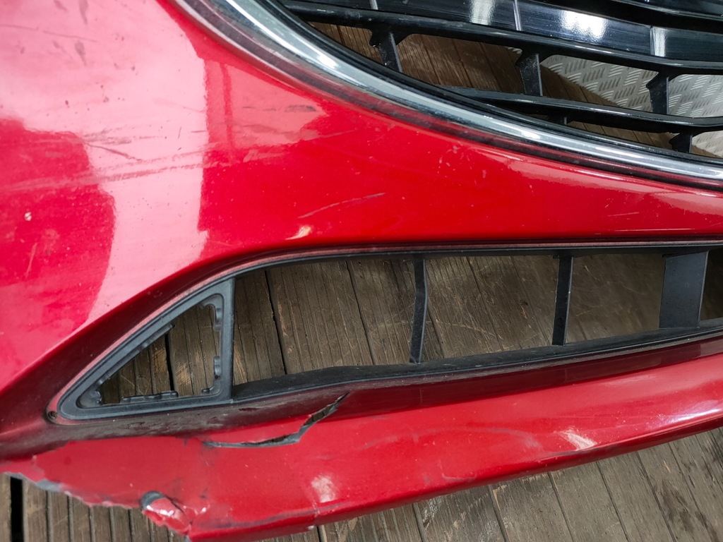 фото №9, Mazda 3 bm 13-16 бампер передній решітка радіатора омивач ґрати протитуманна фара pdc 41v