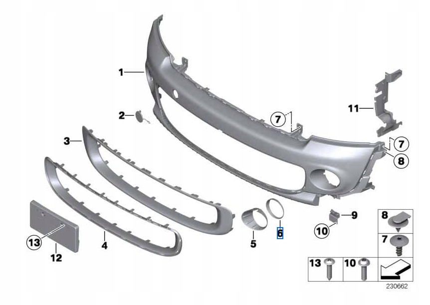 фото №3, Mini оригинальный номер защита противотуманной фары левая r55 r56 r57 aso