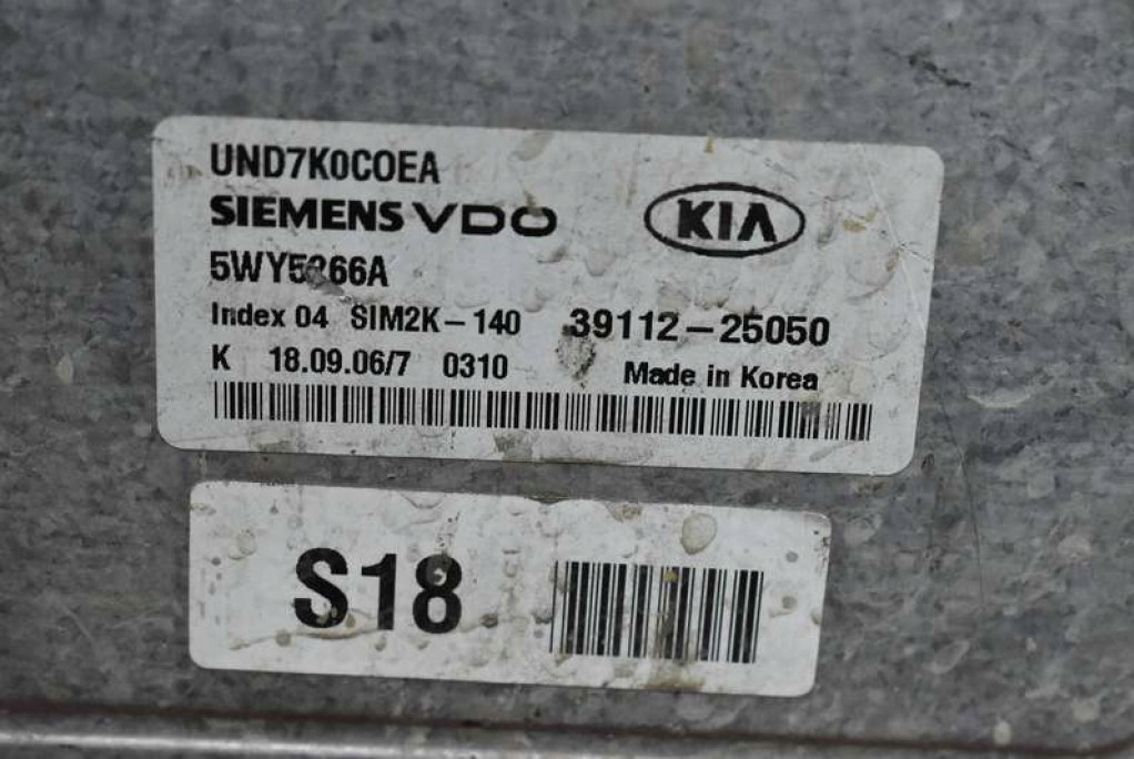 фото №7, Блок керування бортовий комп'ютер двигуна 39112-25050 kia carens iii 2.0 16v 145 km 06-10