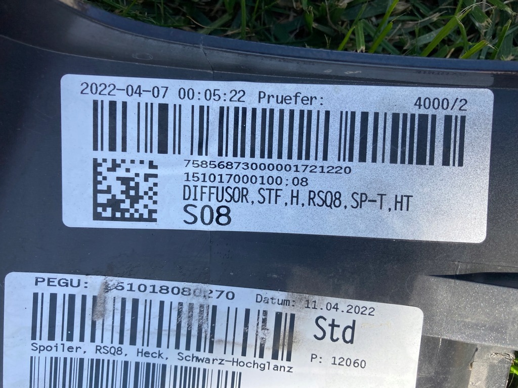 фото №15, Дифузор накладка бампера audi q8 rsq8 4m8807568f