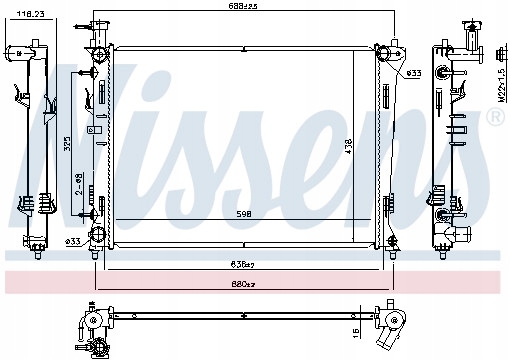 фото №12, 616 743_b радиатор kia forte 08-