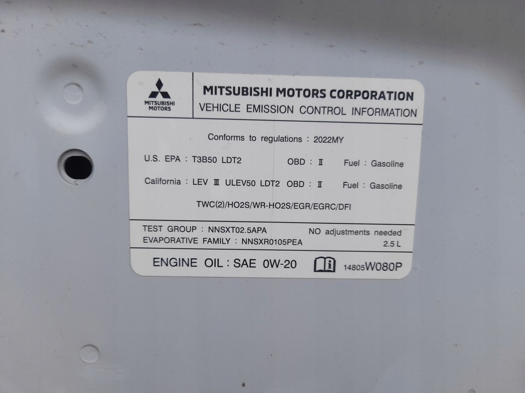 фото №14, Mitsubishi outlander iv 21- капот крышка двигателя usa