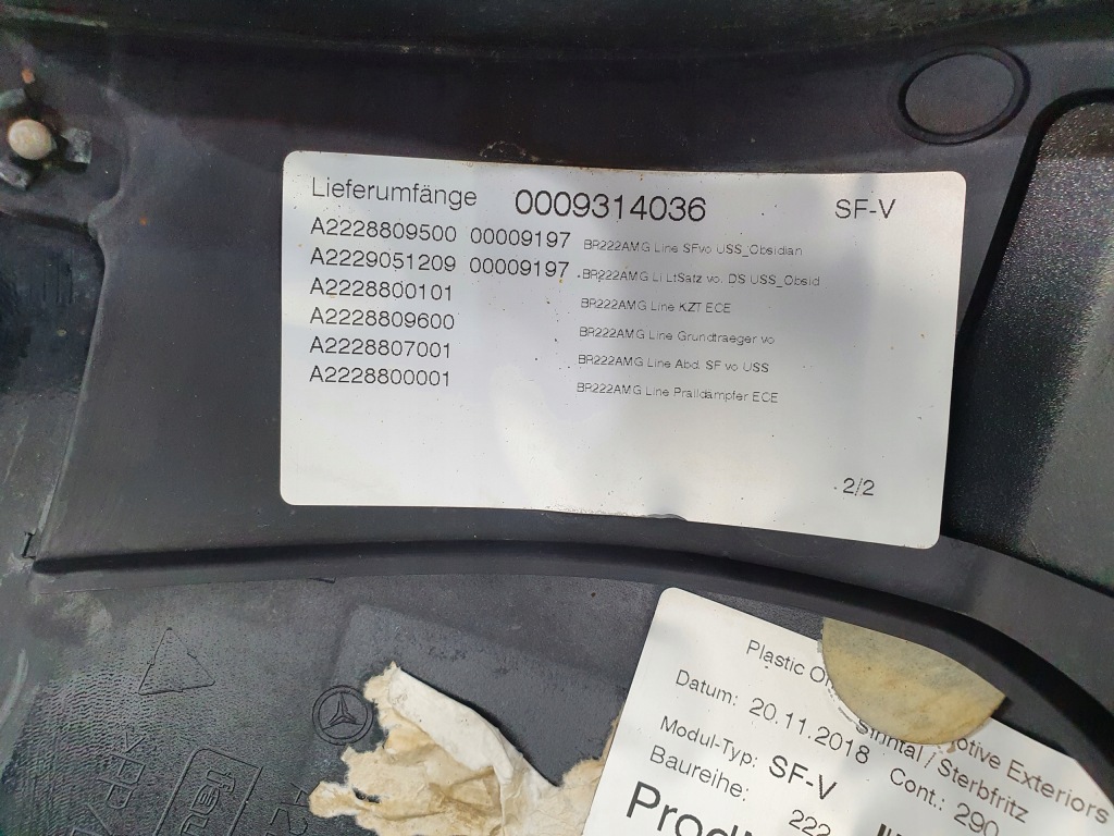 фото №12, Mercedes s klasa w222 a222 lift 17-20 бампер перед передний