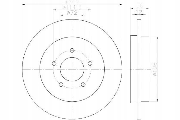 фото №1, Тормозные диски тормозные 2szt mazda задняя tribute 00- textar