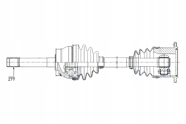 фото №11, Приводной вал приводная nissan terrano ii 2.4i 2.7td 3.0di 93-06 передняя l p