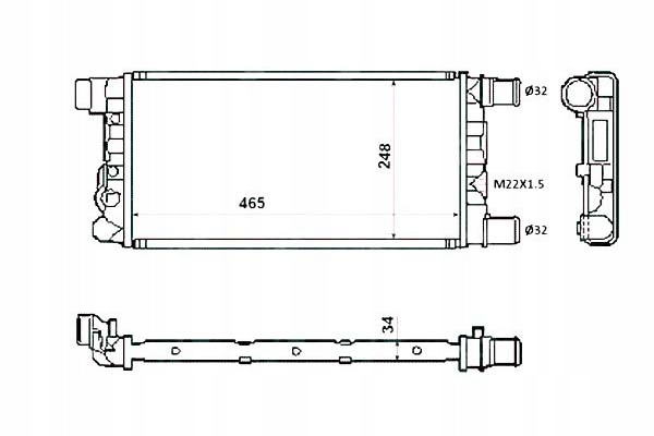 Nrf 58845 радиатор, система охлаждение двигателя Доставка