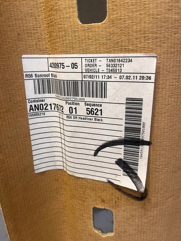 Потолок потолок czarna mini cooper r56 оригинал Оригинал