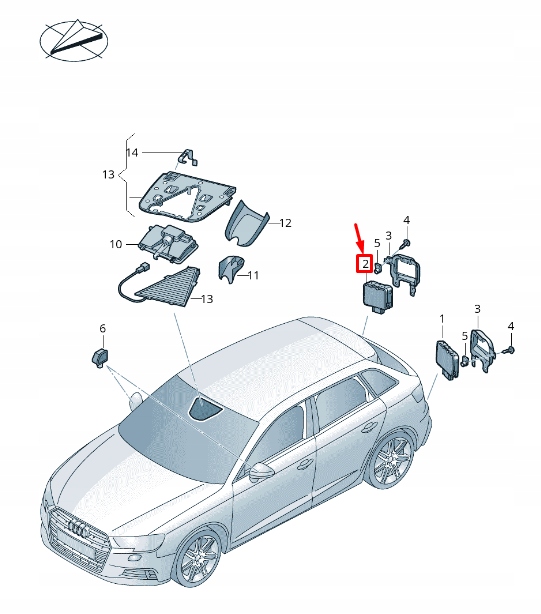 фото №1, Audi rs3 правый lane change assist управление unit 3q0907566d