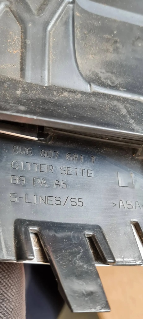 фото №16, S5 8w lift a5 решётка бампера левая перед sline 8w6807681t