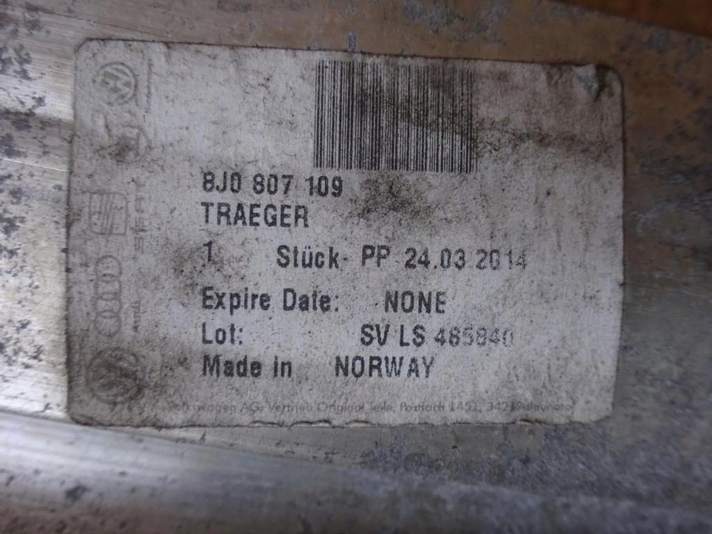 фото №14, Audi tt 8j 06-14 балка бампера перед передня 8j0807109