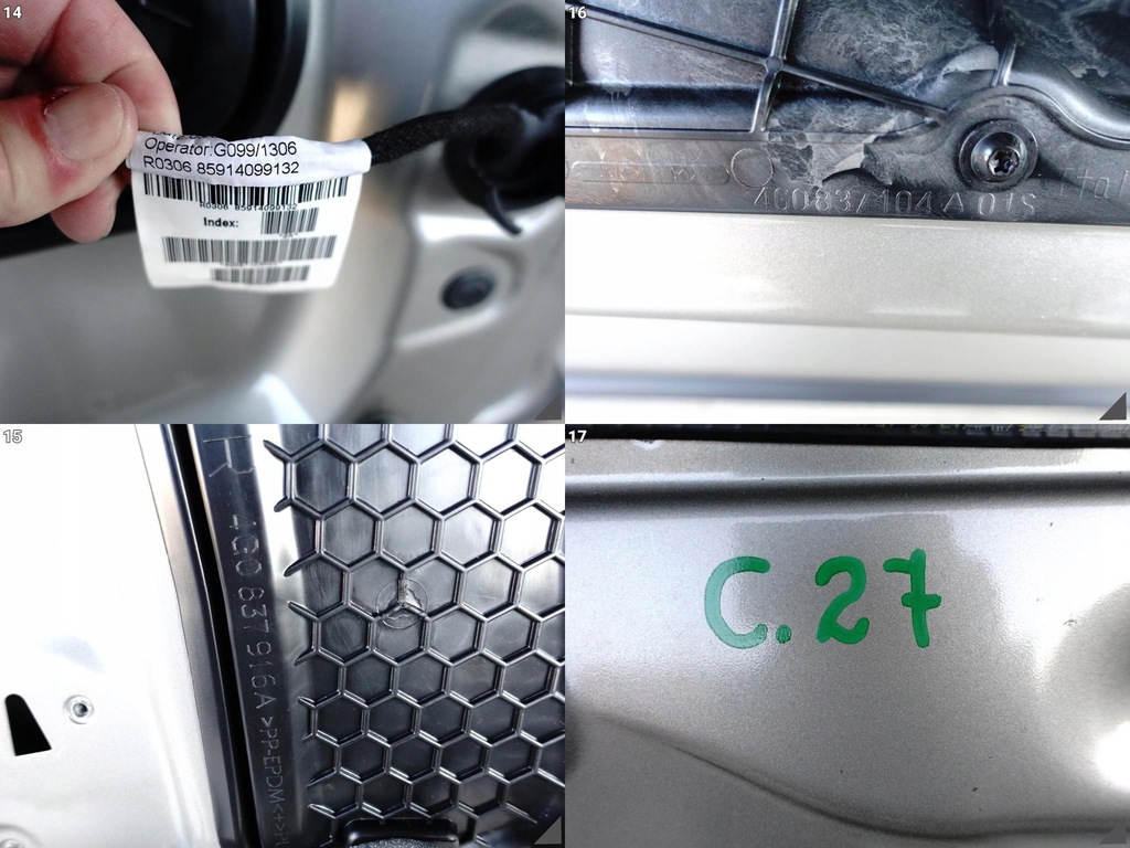 фото №12, Audi a6 s6 rs6 c7 4g0 11-18 lift двері+ скло праве перед демонтаж kolorn3n3