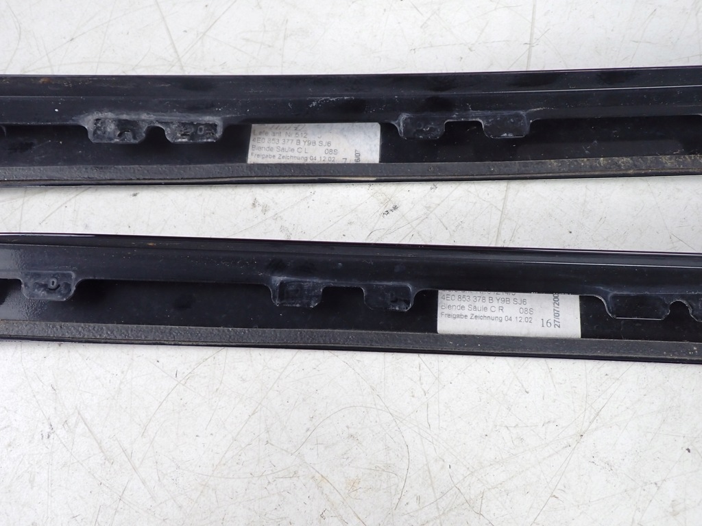фото №7, Молдинг стойка левая правая audi a8 s8 d3 5.2 fsi 4e0853377b 4e0853378b