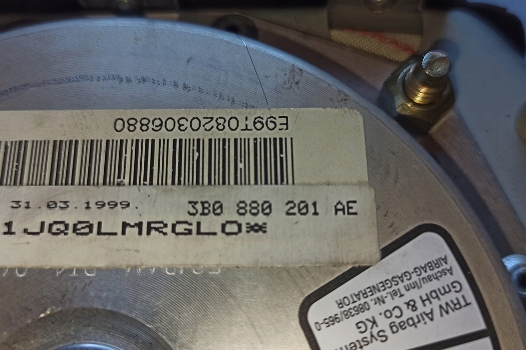 фото №1, Подушка безопасности водителя vw