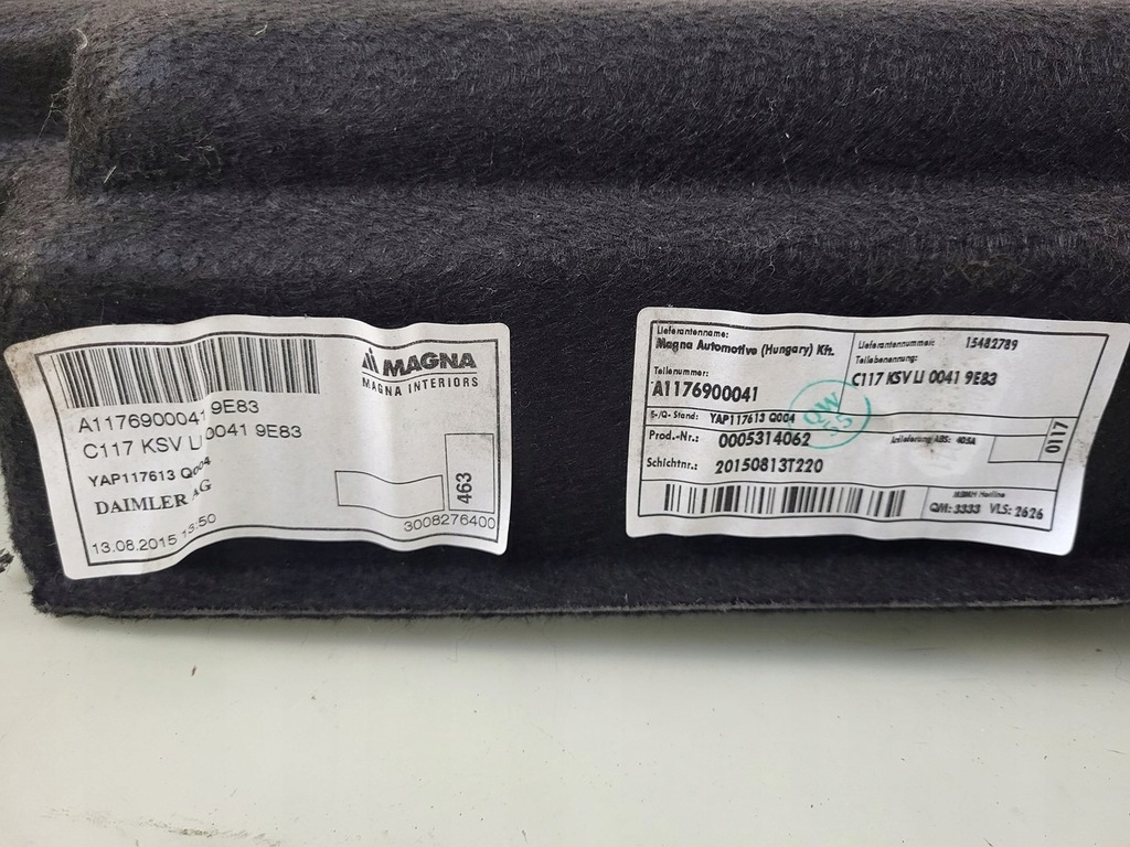 фото №10, Mercedes cla c117 w117 обшивка багажника левый обивка левый задняя