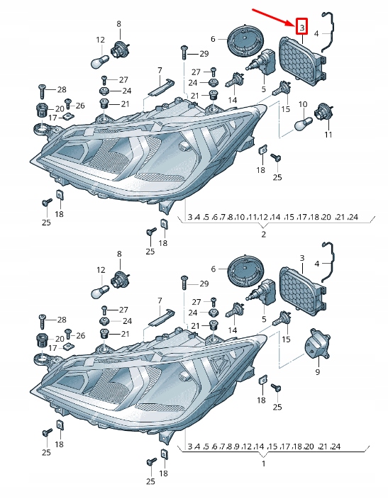 фото №1, Seat arona kj left driving light protective cap 6f0941607