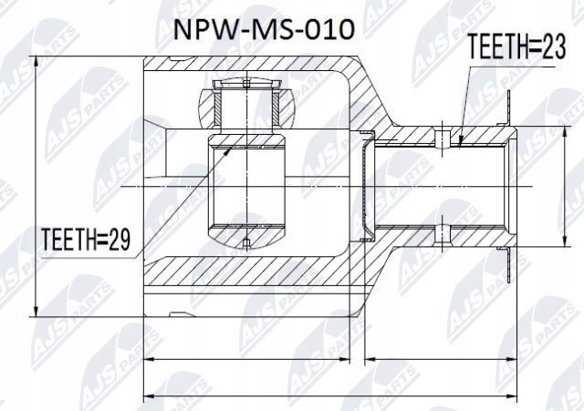 фото №8, Шарнір внутрішній npw-ms-010 nty