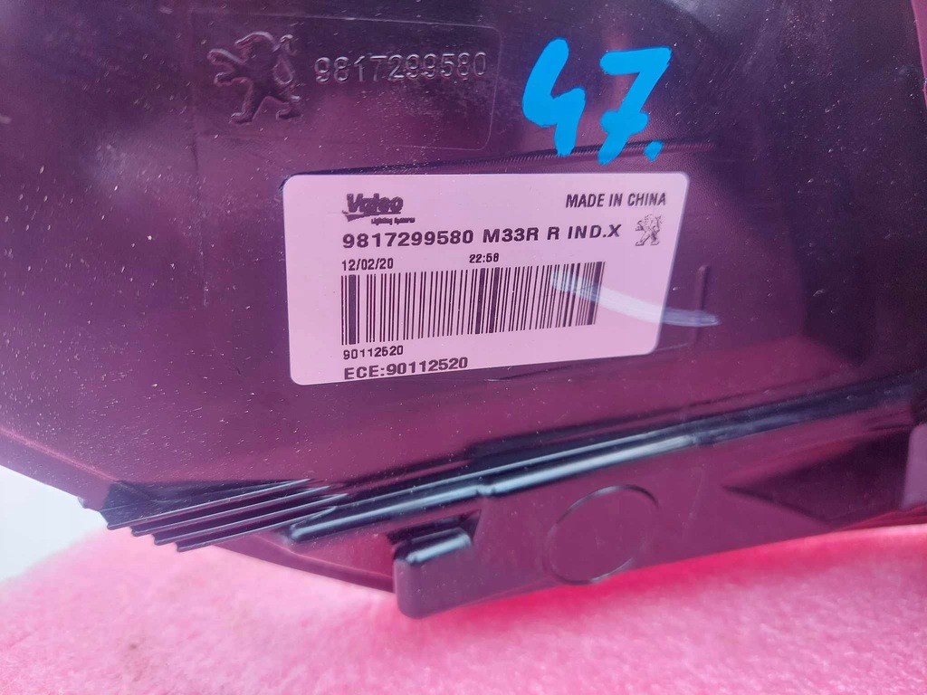 фото №8, Peugeot 301 lift 17- лампа правая задняя задняя nowa оригинальный номер 47