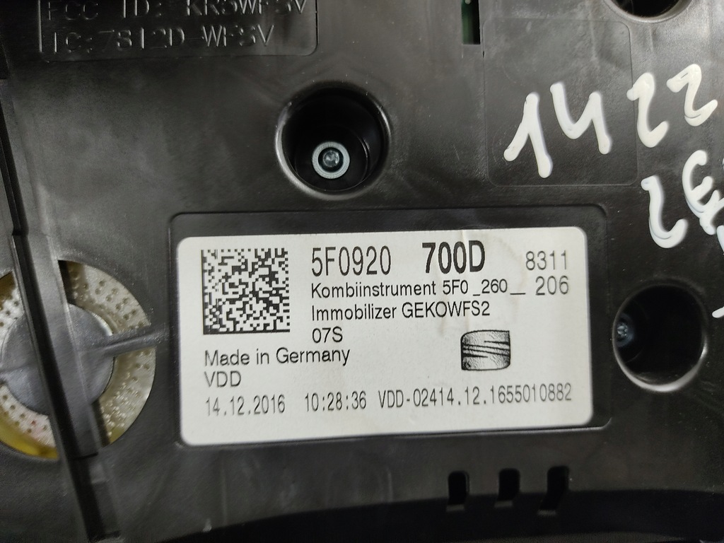 фото №7, Лічильник seat leon iii 1.2 tfsi 5f0920700d europa
