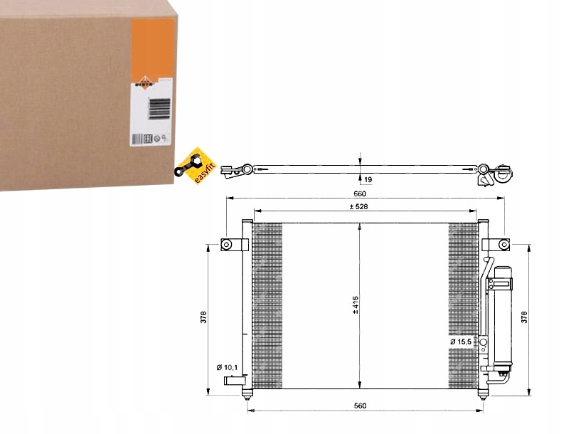 фото №1, Конденсатор кондиционера chevrolet aveo kalos 1,2 1,
