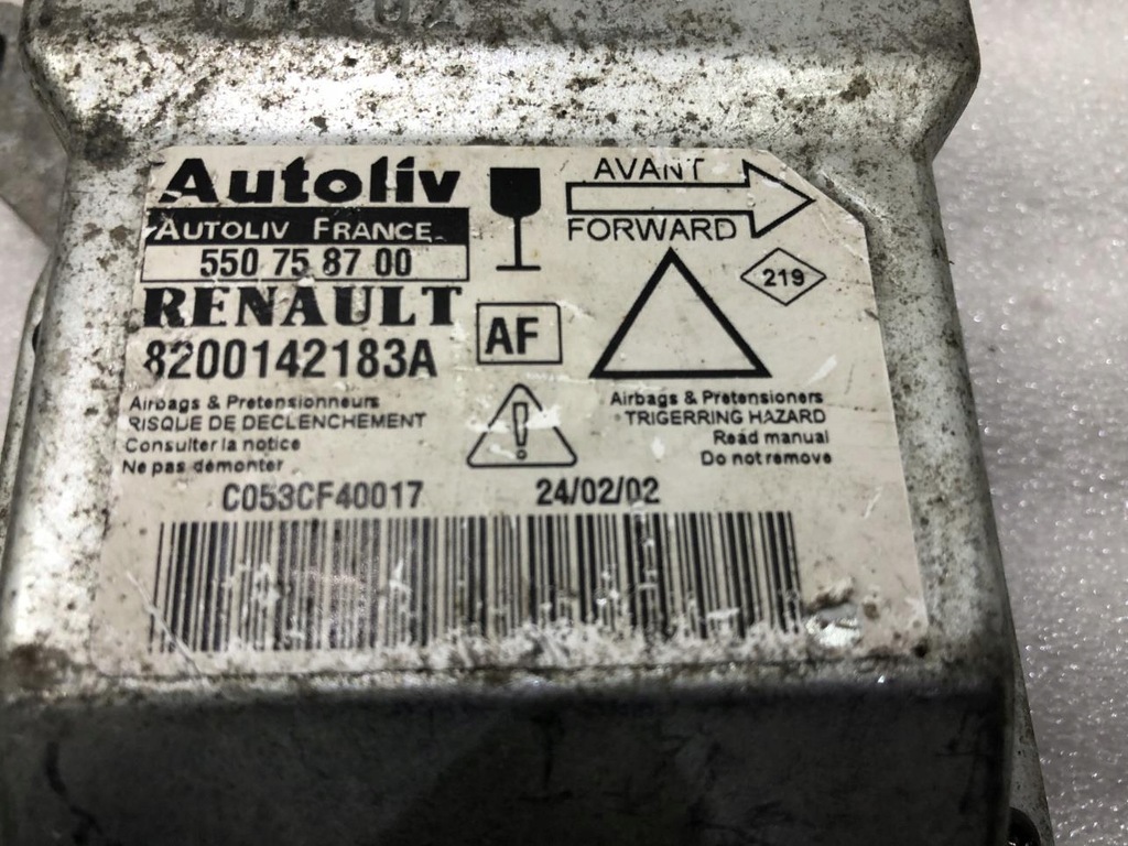 фото №3, Модуль подушка безопасности renault laguna ii 8200142183a