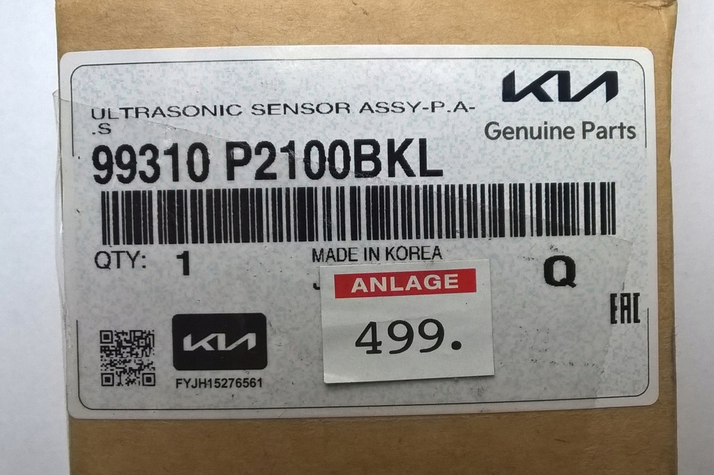 фото №9, Kia sorento 4 iv 2021-2025 датчик pdc парковки оригинальный номер eu 99310-p2100bkl