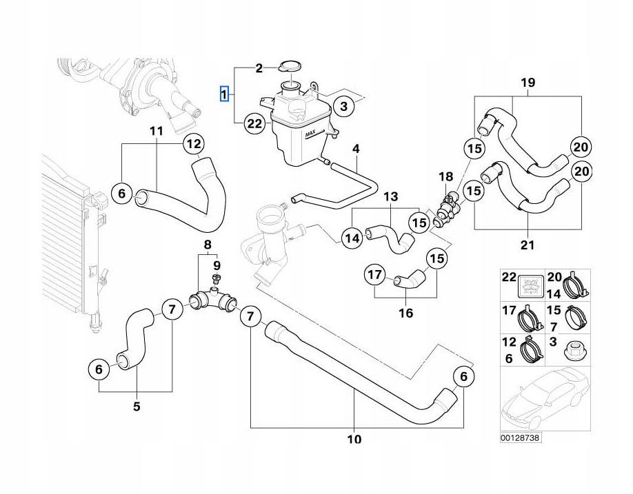 Mini оригінальний номер бак розширювальний r50 r52 aso Ціна