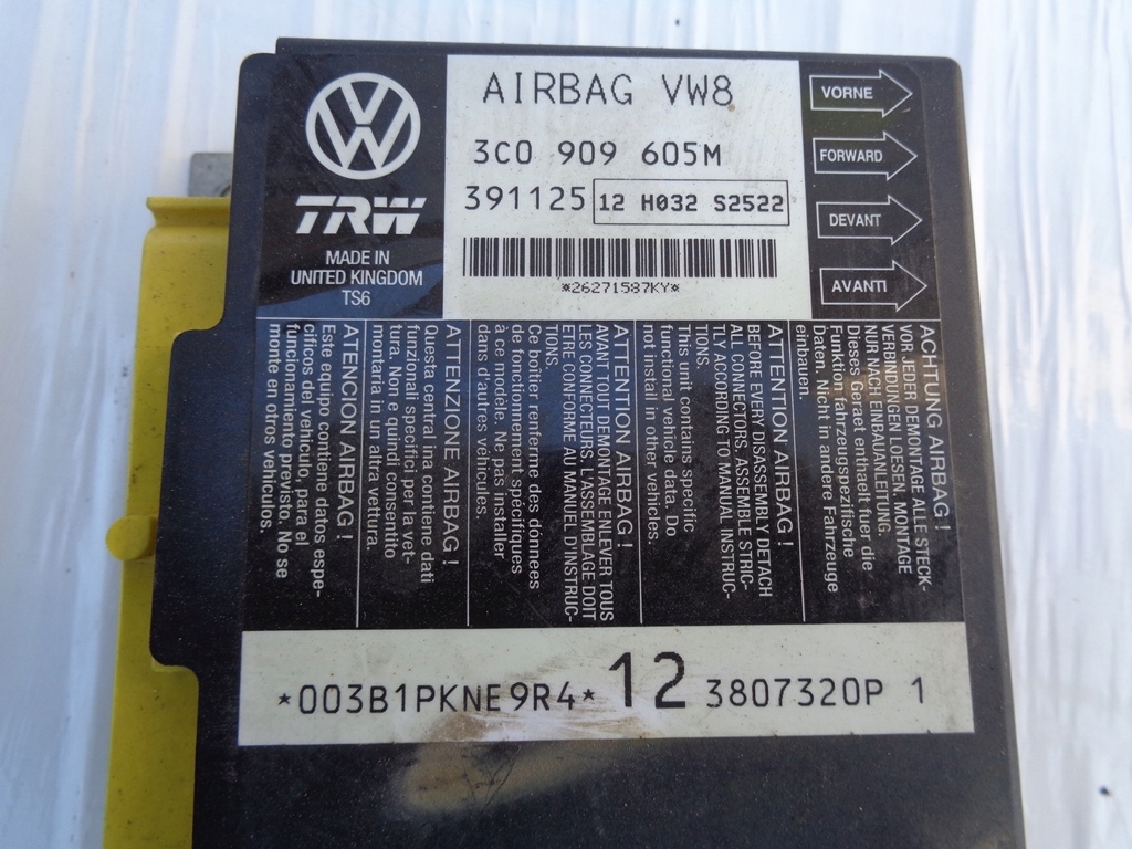 фото №4, Passat b6 модуль подушка безопасности датчик 3c0909605e