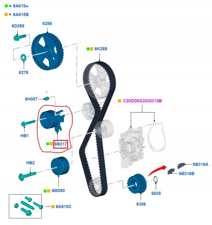 фото №5, Шкив napinające 2.0 tdci kuga mk1 kuga mk2