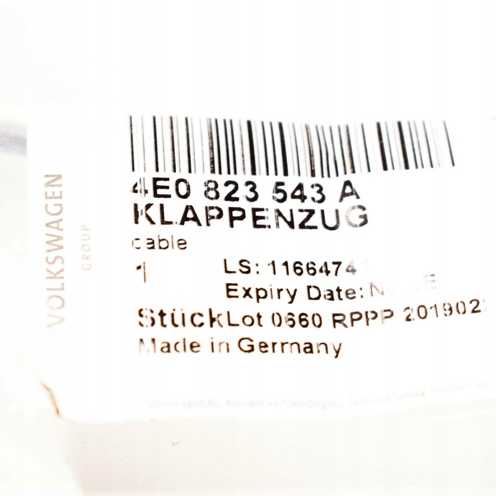 фото №9, Шланг блокировка крышки vag audi a8 s8 quattro 2003 2010 оригинальный