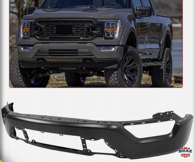 фото №1, 2021-23 ford f-150 бампер передний 4 парктроник