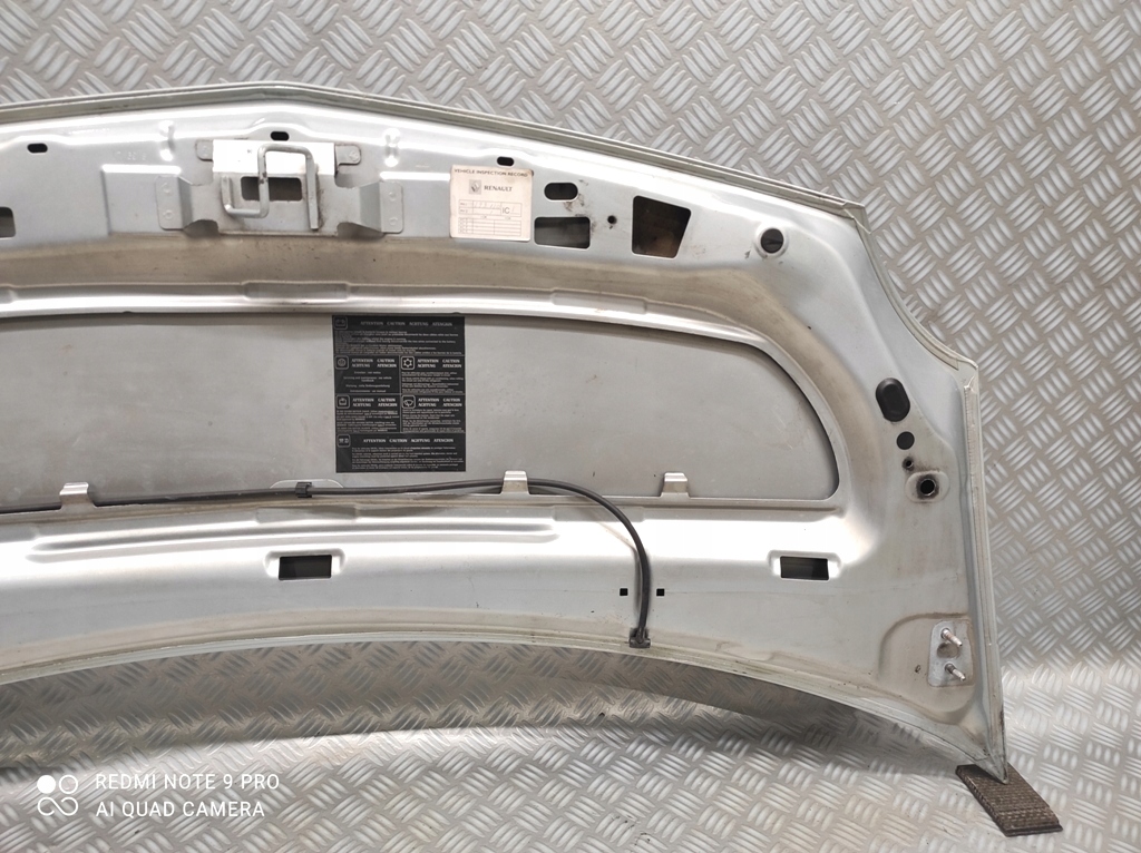 фото №16, Капот крышка двигателя серебристая renault kangoo ii