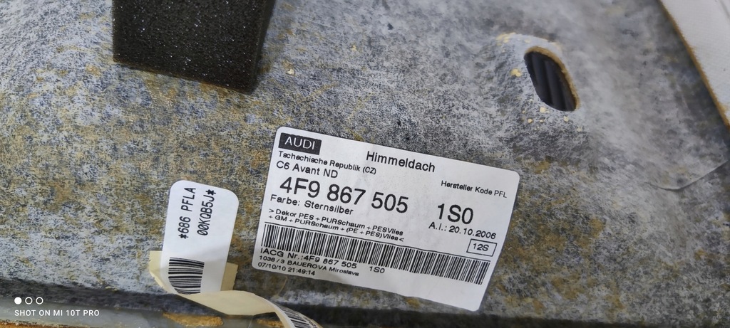 фото №14, Стеля audi a6 c6 avant 4f9867505 1so