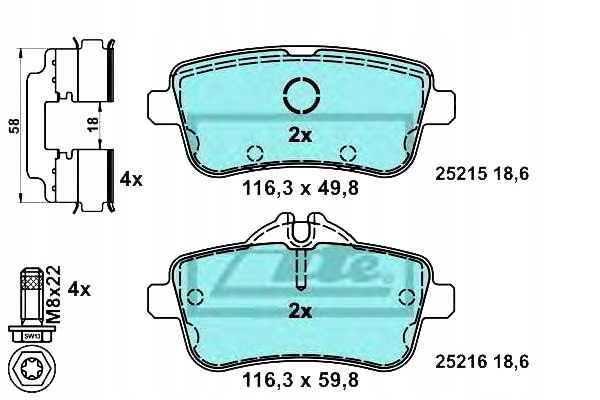 фото №1, Тормозные колодки тормозные керамические mercedes gl x166 gle