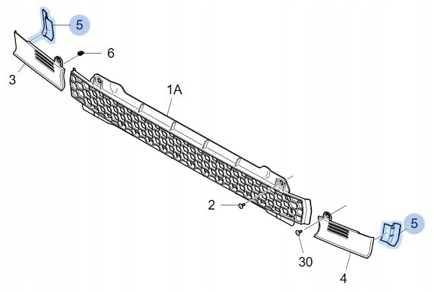 фото №1, Заглушка накладка решітка решітка scania r s p g ngs права 2443019 b-b