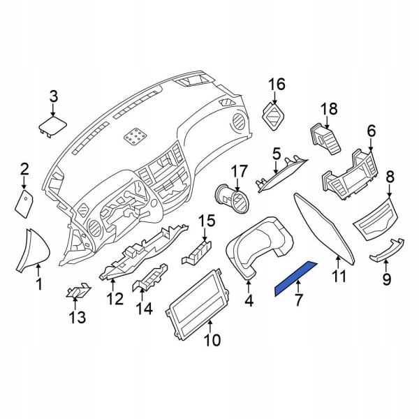 фото №1, Nissan pathfinder r52 заглушка панель панели консоли