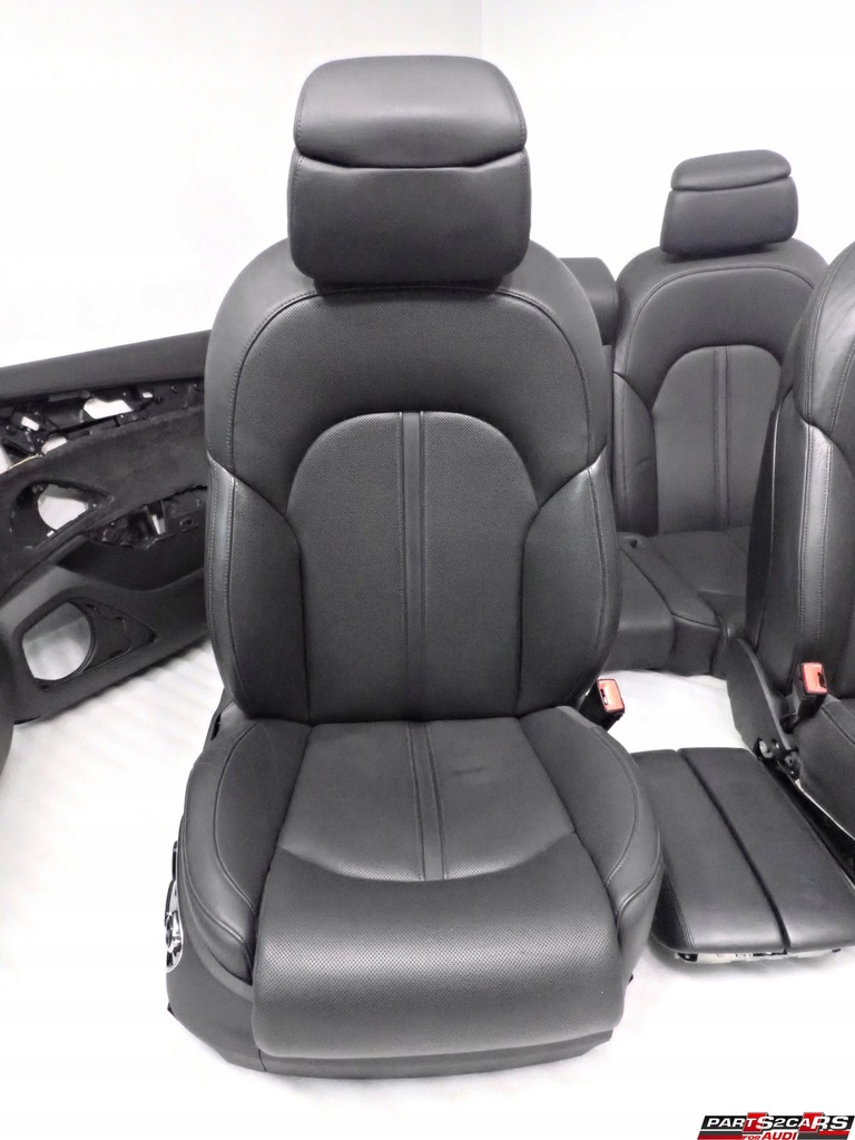 фото №8, Обшивки сидіння шкіра вентильовані чорні audi a8 d4