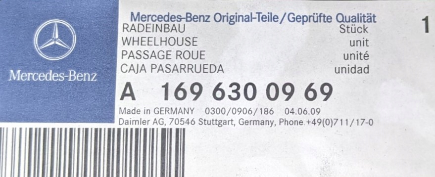 фото №5, Mercedes klasa a w160 a 1696300969 підкрилок