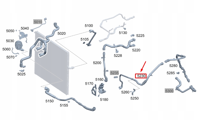 Купити Mb gle w167 switchover клапан to conn. point охолоджуюча рідина line a1675004402