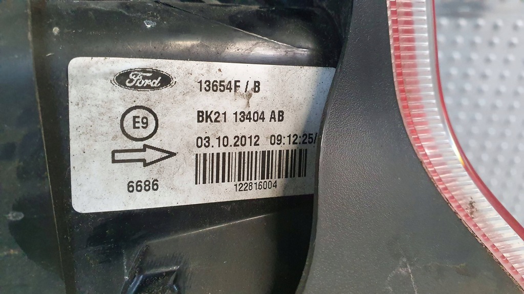 фото №9, Лампа задняя правая ford transit custom bk21 13404 ab 12-