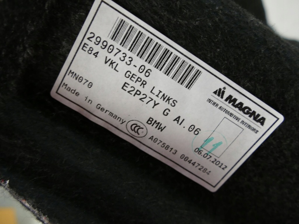 фото №9, Bmw x1 e84 lift обшивка багажника левый обивка