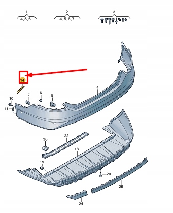 фото №1, Audi e-tron gt rear left бампер locking механізм 4j3807739