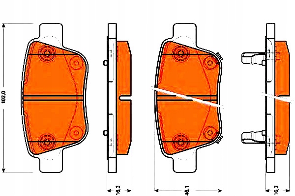фото №1, Trw гальмівні колодки гальмівні toyota alphard / vellfire 3.5