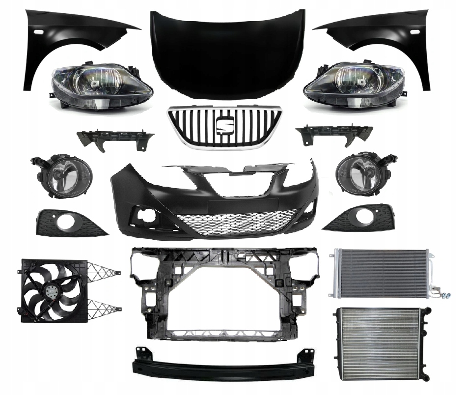 фото №1, Seat ibiza iv 4 2008-2012 kompletny перед капот