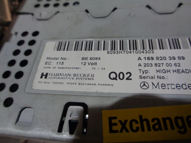 Купити Радіо navi mercedes w245 05-11 a1698203989 a2038270062