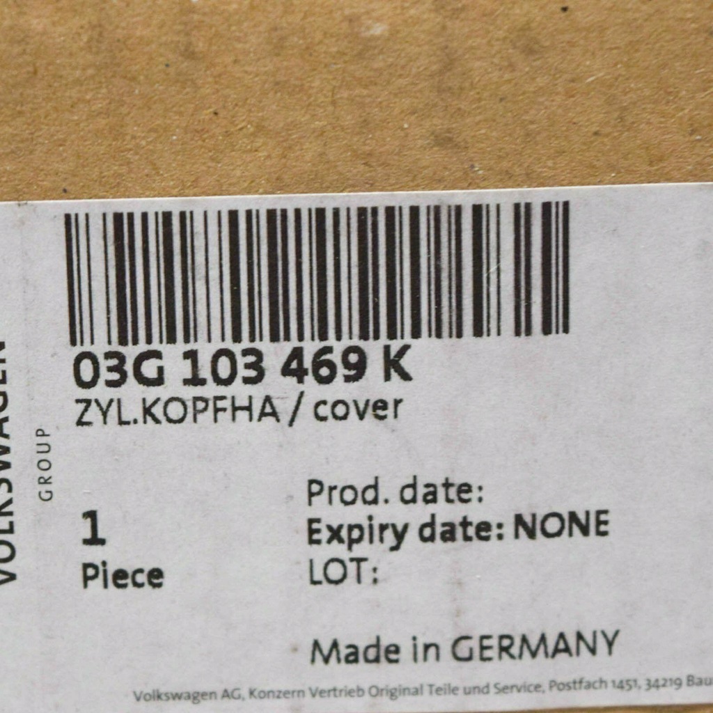 фото №8, Крышка головки цилиндра audi a4 avant 8e оригинальный 03g103469k