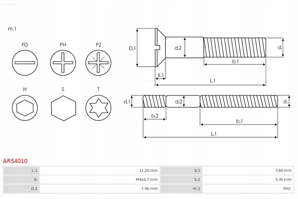 Купити Болт генератора as-pl болт регулятор генератора ars4010