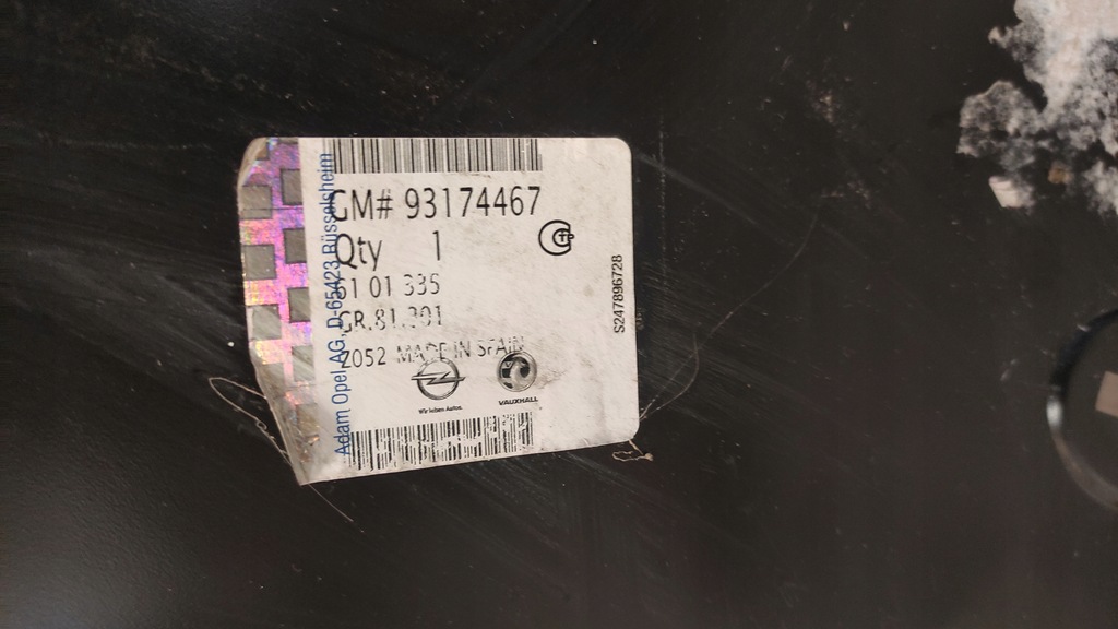 фото №10, Opel meriva a крыло левый перед передний 93174467