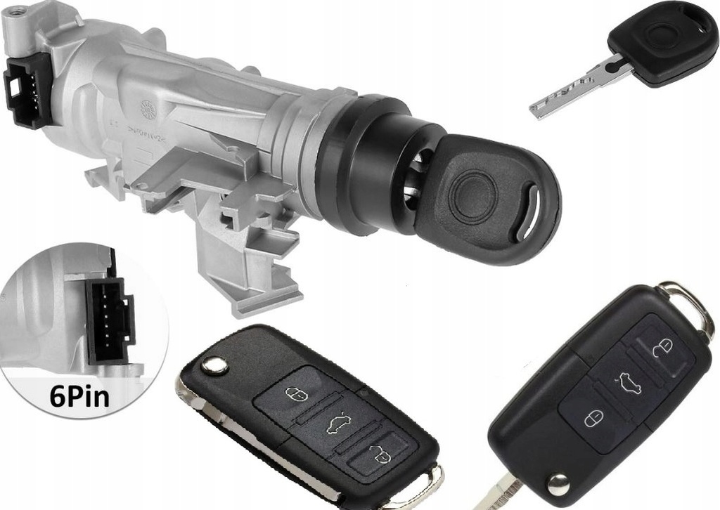 фото №15, Nowa комплектна замок запалювання блокування замка запалювання вкладиш do замка запалювання seat altea xl